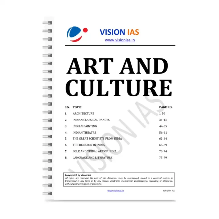 Vision IAS Art and Culture Notes Booklet 2025-2026 English Medium