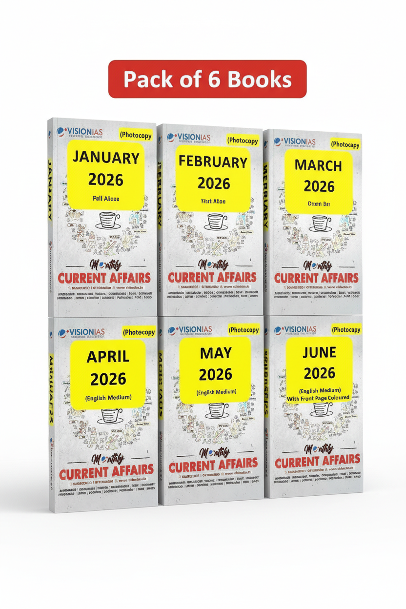 Vision IAS Current Affairs January to June 2026 Pack of 6 Books
